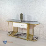 Harga Meja Konsul Minimalis Gold Elegan Top Marmer