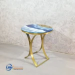 Jual Meja Sudut Besi Bulat Minimalis Ruang Tamu