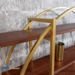 Model Lemari Rak Stainless Papan Kayu Solid Minimalis