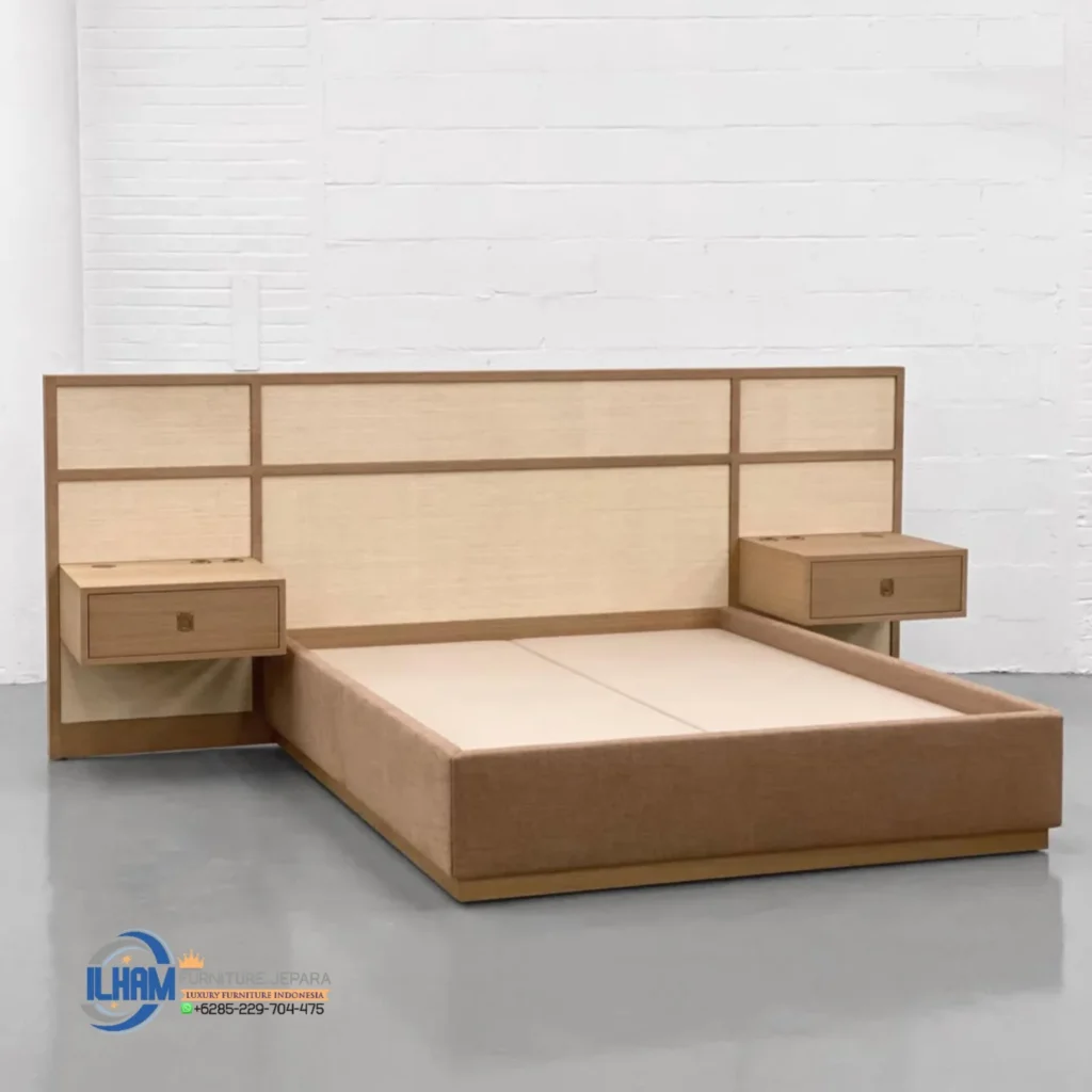 Model Tempat Tidur Heardboard Rattan Sintetis Minimalis