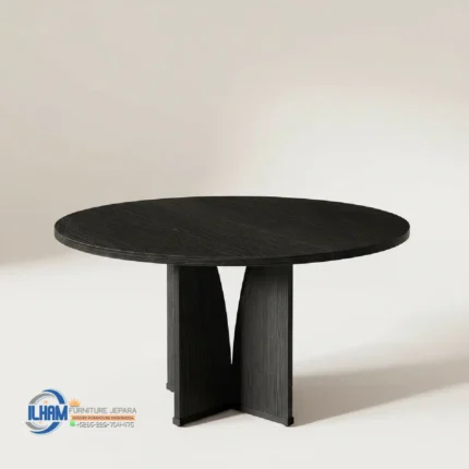 Round Dining Table Meja Makan Jati Minimalis Terbaru Jepara
