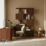 Rak Kayu Jati Minimalis Ruang Kerja Kantor