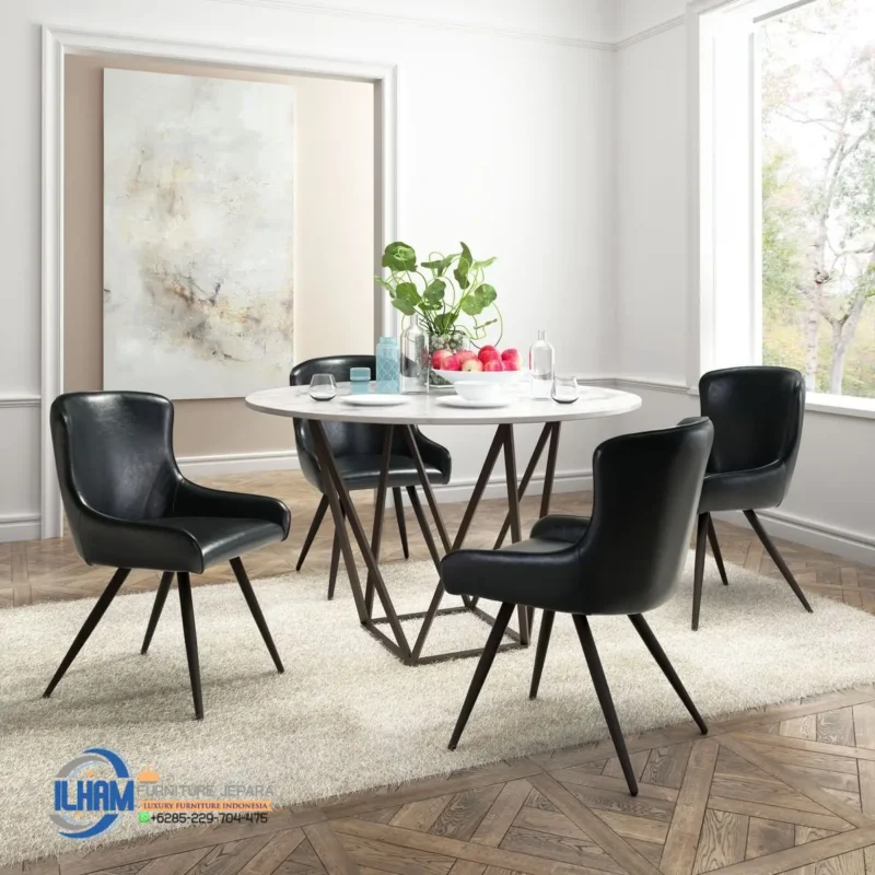 Meja Makan 4 Kursi Kulit Synthetic, Desain Meja Makan, Harga Meja Makan, Jual Meja Makan, Meja Makan, Meja Makan 4 Kursi, Meja Makan 6 Kursi, Meja Makan 8 Kursi, Meja Makan Bulat, Meja Makan Bundar, Meja Makan Gold, Meja Makan Hitam, Meja Makan Informa, Meja Makan Jepara, Meja Makan Kayu Jati, Meja Makan Mewah, Meja Makan Minimalis Modern, Meja Makan Modern, Meja Makan Oval