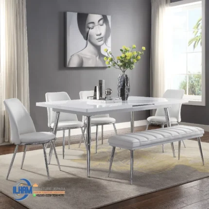Meja Makan Stainless Modern Simpel DIning Room