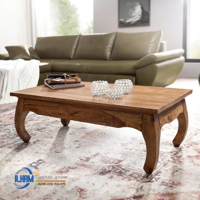 Meja Tamu Jati Coffe Table Solid Wood