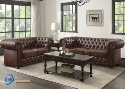 Harga Sofa Tamu Kulit Mewah Minimalis Terbaru Apartemen