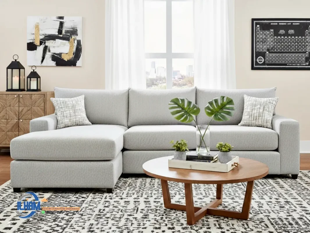 Jual Sofa Minimalis Model Sudut Ruang Tamu Minimalis