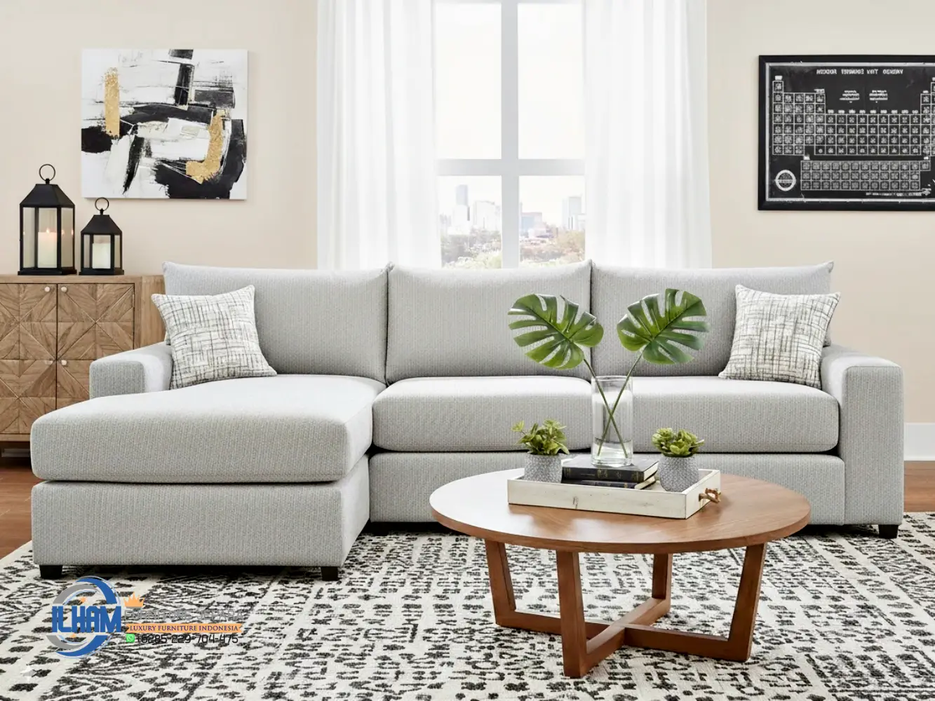Jual Sofa Minimalis Model Sudut Ruang Tamu Minimalis