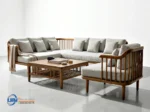 Model Kursi Tamu Sudut Sofa Jati Minimalis Terbaru