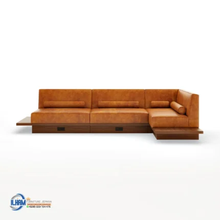 Sofa Sudut Ruang Santai Jok Kulit