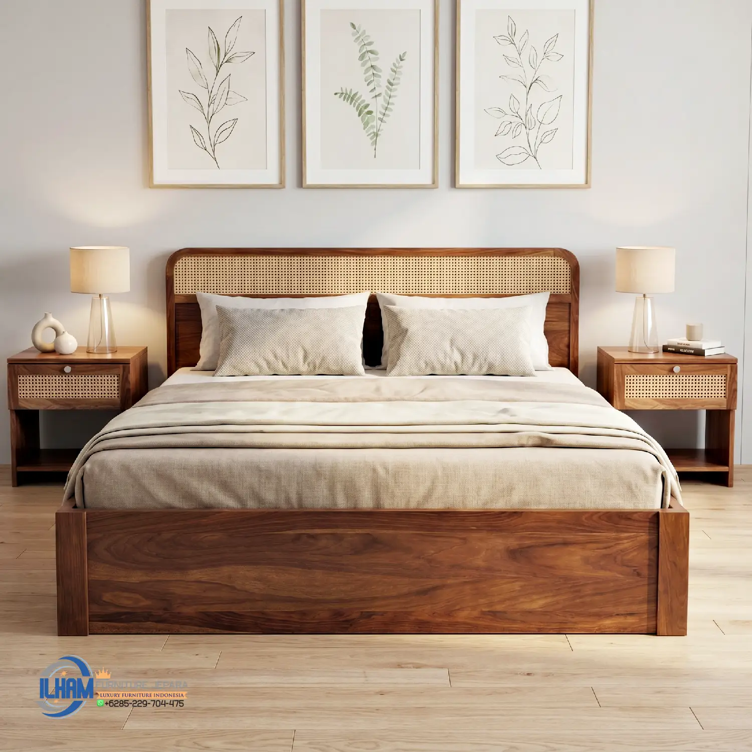Tempat Tidur Jati Rotan Minimalis Villa Bandung Tempat Tidur Jati Rotan Minimalis Villa Bandung
