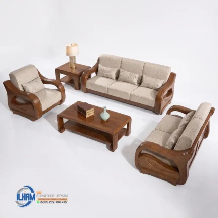 Kursi Tamu Kayu Jati Minimalis Modern