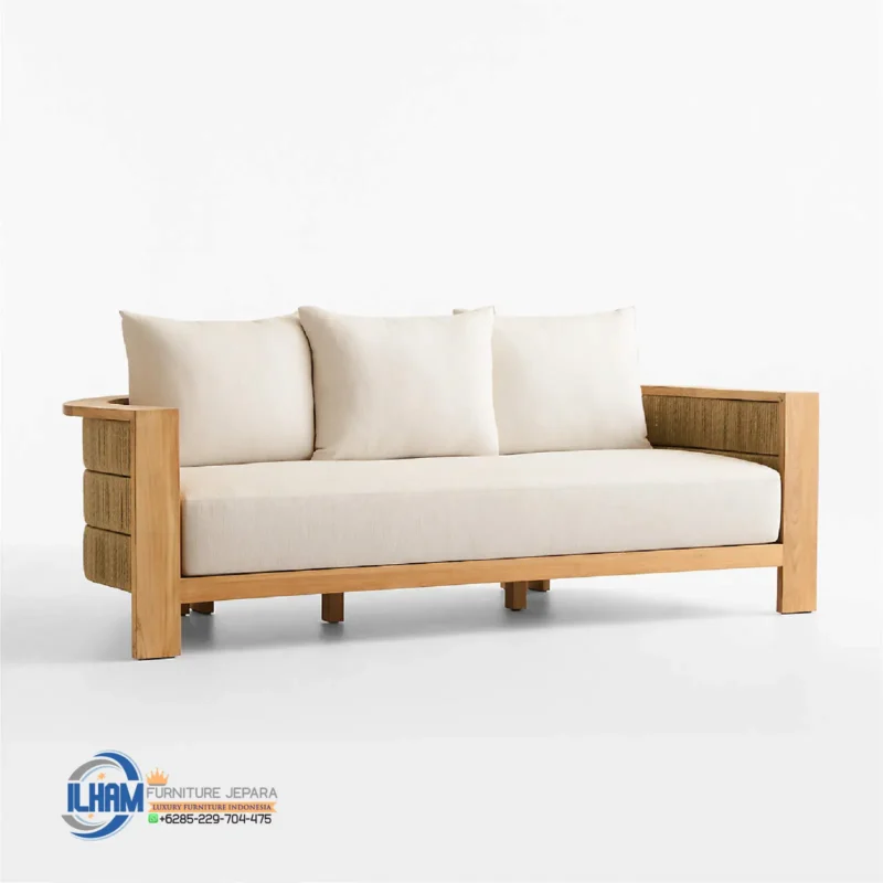 Sofa Outdoor Kayu Jati Jepara Mewah