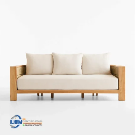 Sofa Outdoor Kayu Jati Jepara Minimalis