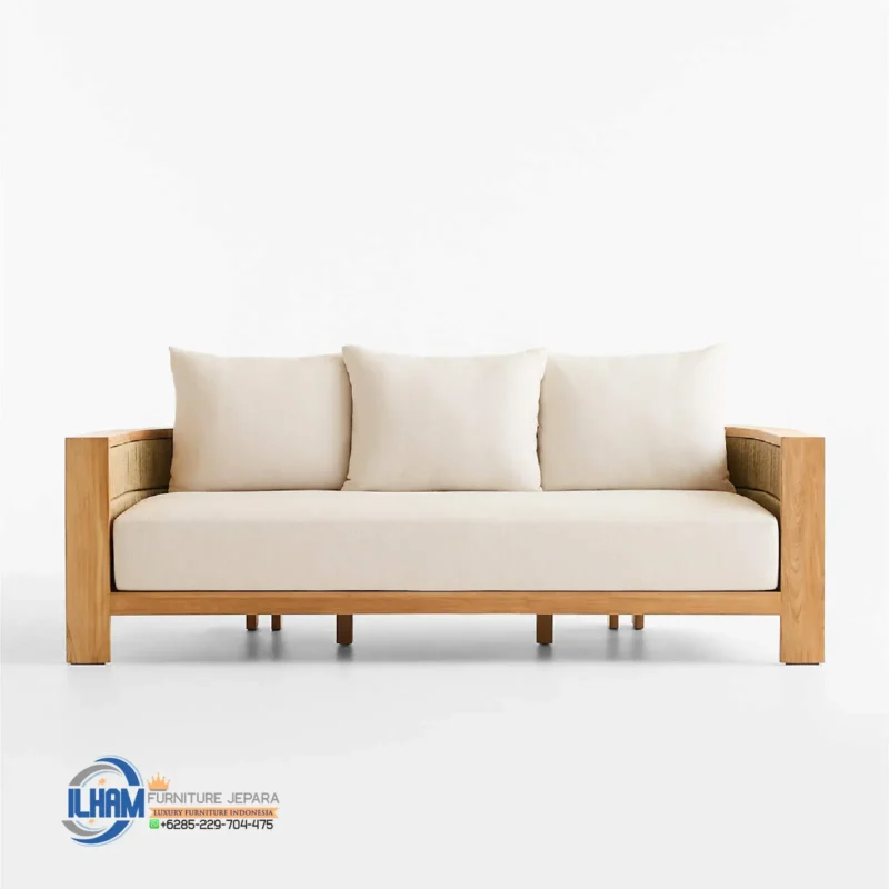 Sofa Outdoor Kayu Jati Jepara Minimalis