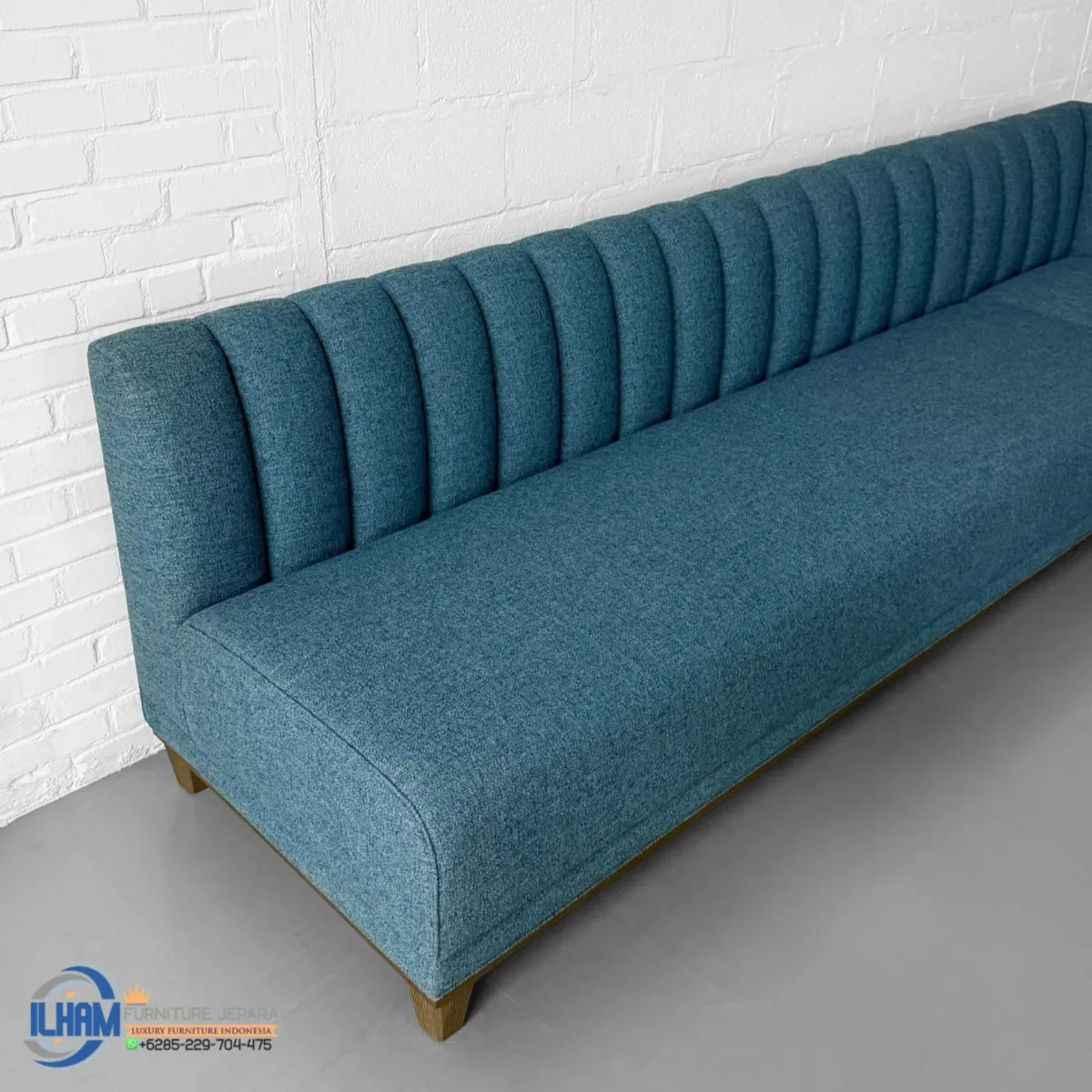 Dudukan Sofa Sudut Kayu Jati Minimalis Modern