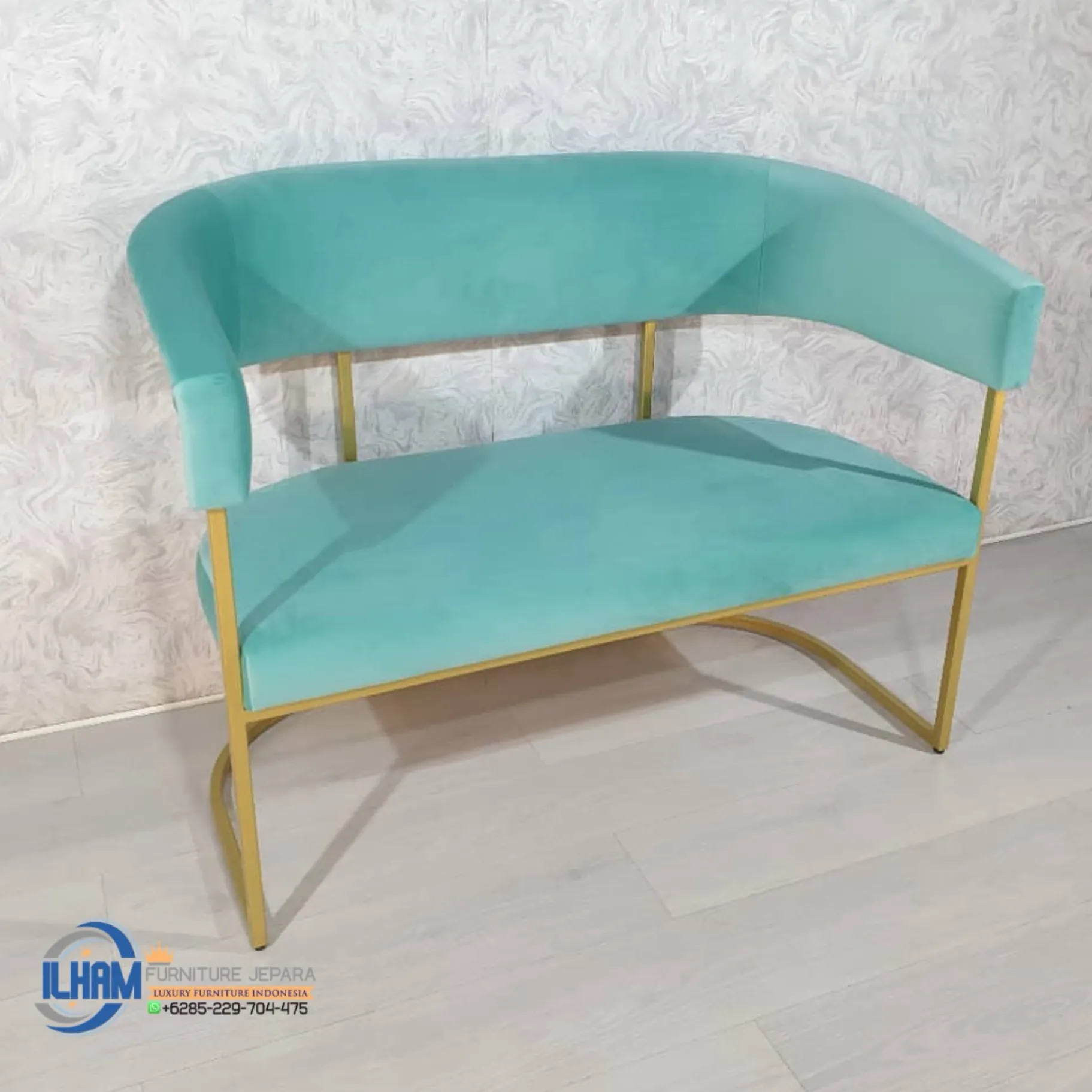 Sofa Stainless 2 Seater Minimalis Jepara