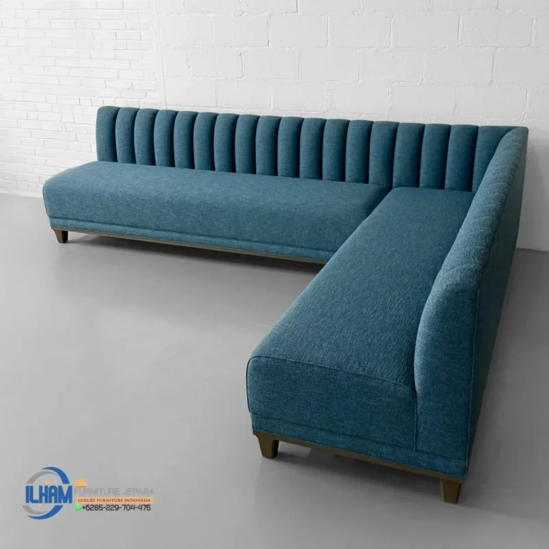 Sofa Sudut Kayu Jati Minimalis Modern
