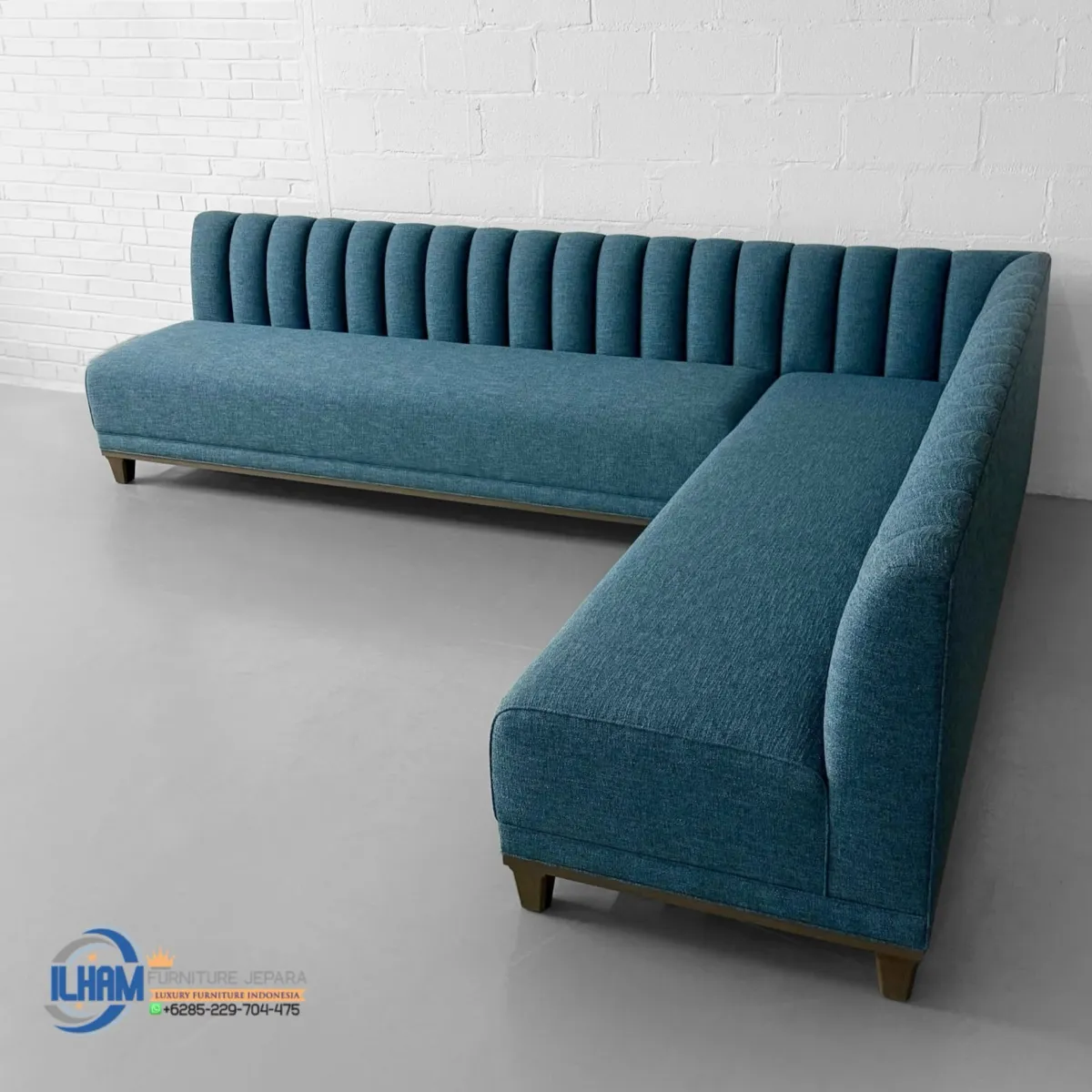 Sofa Sudut Kayu Jati Minimalis Modern