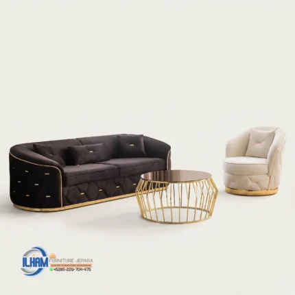Sofa Tamu Stainless Minimalis Modern Jepara